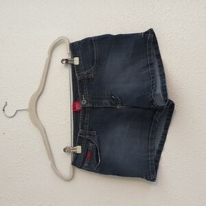 Y2K Tilt Micro Mini Jean Shorts Booty Shorts  2000's Star Embroidered